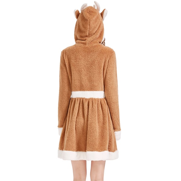 Kvinnor Älg Fleece Nattlinne i plysch M
