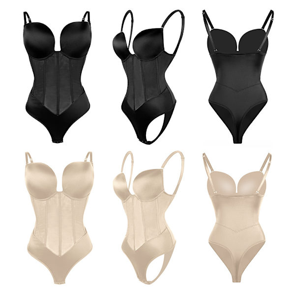 Damer i ett stycke Shapewear lår smalare kroppsformare Skin color M
