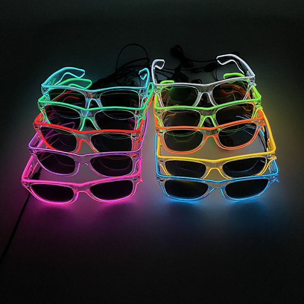 Lysende Briller Glow Blinkende LED Solbriller Red