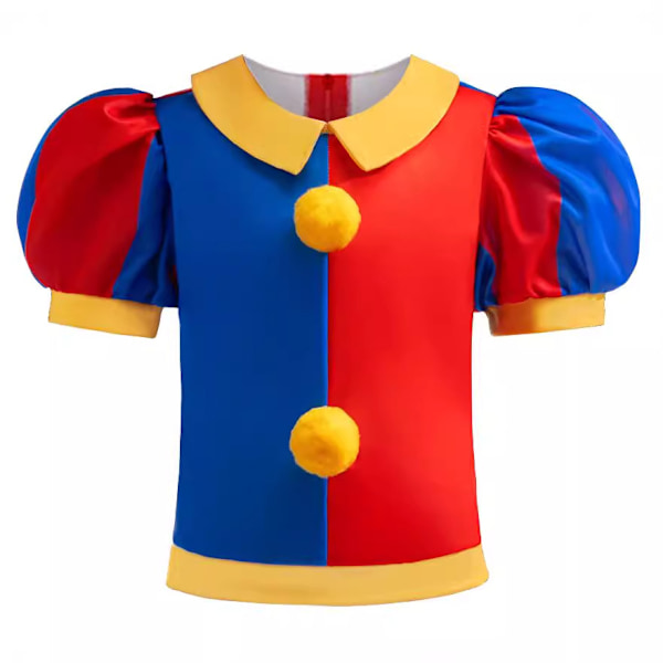 Flickor Clown Kostym Klänning Cirkus Cosplay Set red