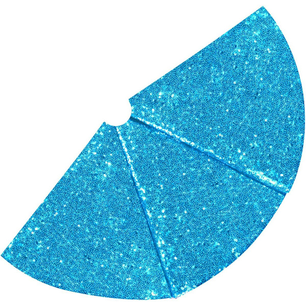 48 Tums Sequin Dubbel Trädbotten för Juldekorationer Blue