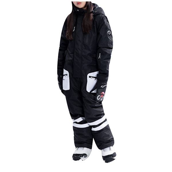 Barn One Piece Snowsuits Overall Skidoveraller Jackor black 110