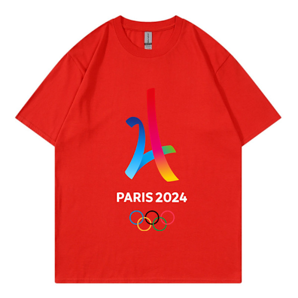 Generiska atletiska tröjor, Paris Graphic Tee Men Red M