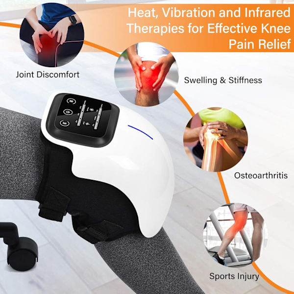 Sladdlös Knämassager, Infraröd Värme och Vibration för Knäsmärtslindring