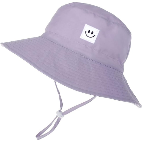 Baby Solhatt Smile Face UPF 50+ Småbarnshatt för Pojkar Flickor purple 54