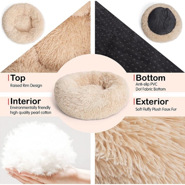 Small Dog Bed Calming Dogs Bed för små hundar pink M