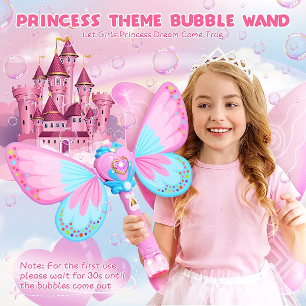Bubble Machine för barn Butterfly Bubbles Wandblåsare Blue