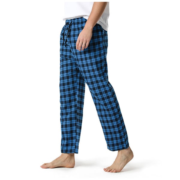 Supermjuka pyjamasbyxor i bomull för män dark blue L