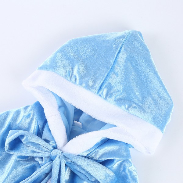 Girls Dress Up Hodded Cape Kostym för Princess Cloaks blue 120