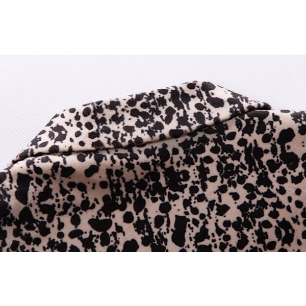 Tiger Leopard Print Klänning Blazer för män Black 54