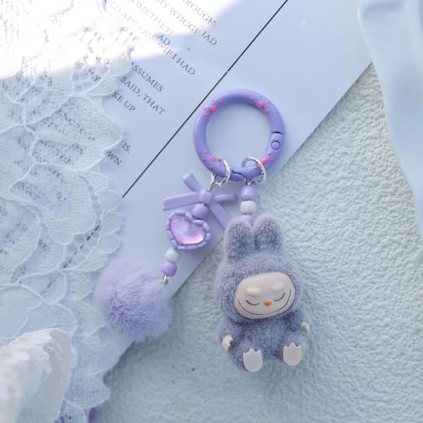 Labubu Nyckelring - Söt Labubu Docka Nyckelring purple