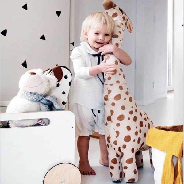 Søt Simulert Giraff Plysj Leke Myk Plysj Leke 100cm