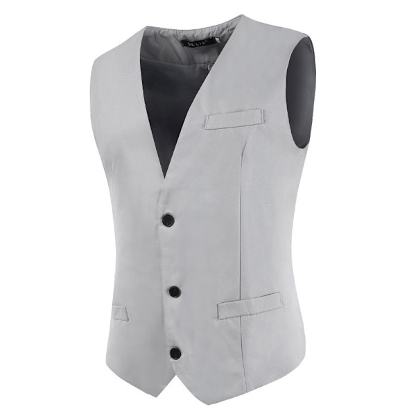 Formell kostym för män, passform för affärs- eller casual Light grey M