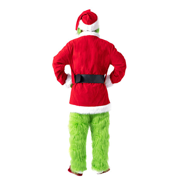 7 st julgrön monsterdräkt för vuxen M