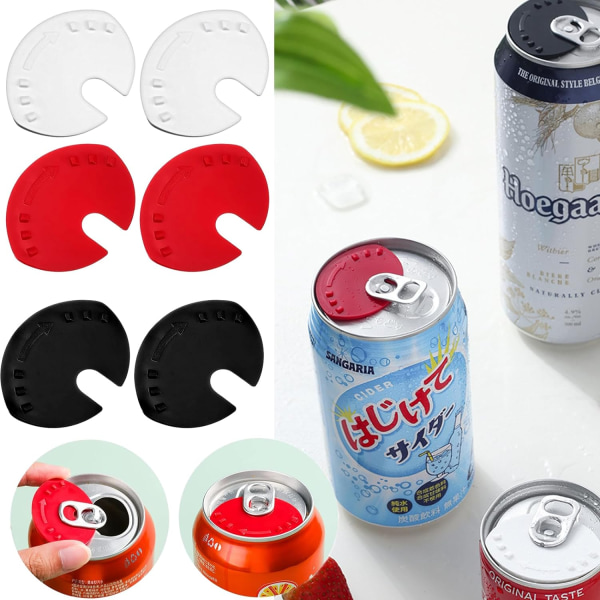 6 Styk Drikkedåse Låg Drikkedåse Forseglingsdåse Dæksler 6Pcs