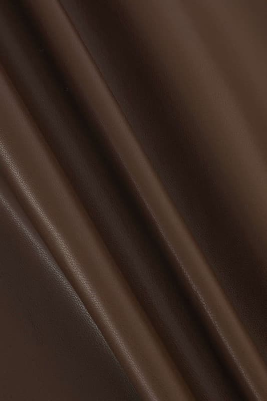 Højtaljet Split Lår Lang Pu Læder Bodycon Skørt til Kvinder Brown S
