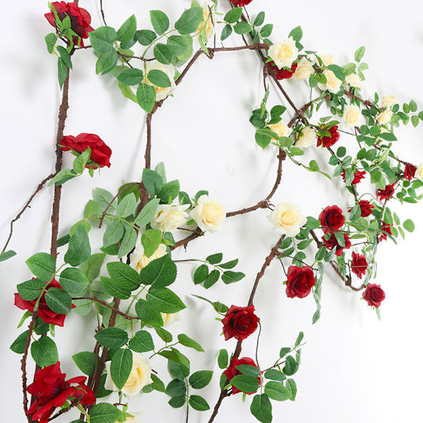 2 stycken Rose Vine Blommor Garland Plants color1