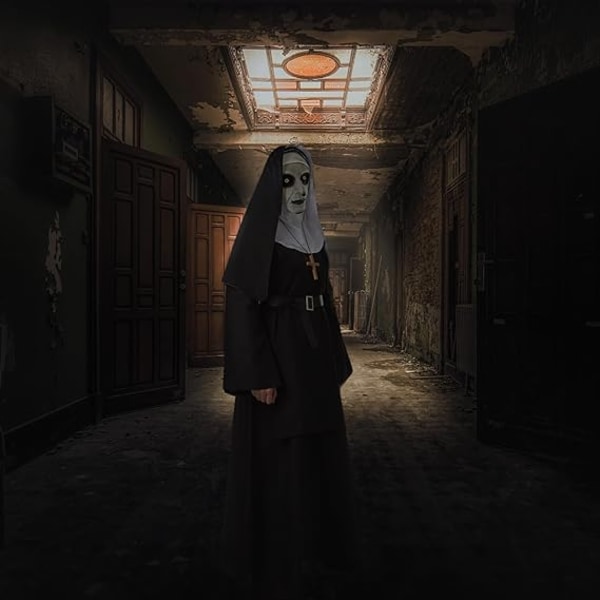 Nun-Kostym för Kvinnor Nun Klänning Halloween Cosplay XL