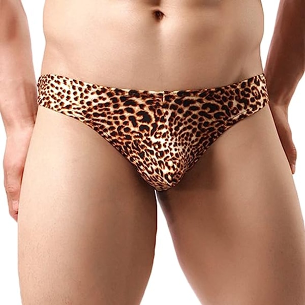 Underkläder med print för män Gray leopard print 2XL