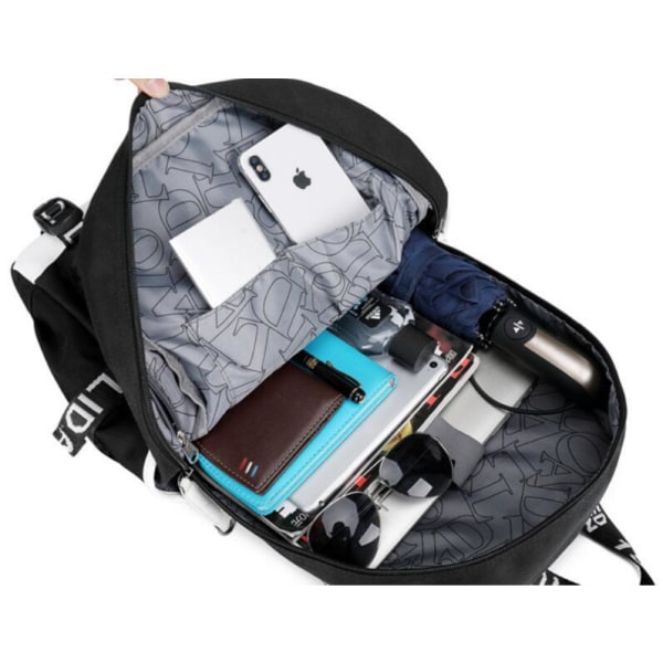 Ryggsäck med USB laddningsport black