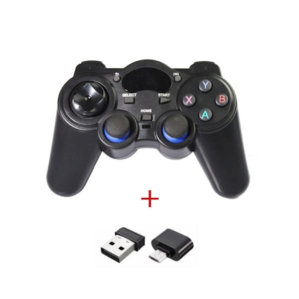 2.4G USB Trådløs Spillkontroll for PC/Bærbar Datamaskin, Kompatibel med Android MICRO OTG