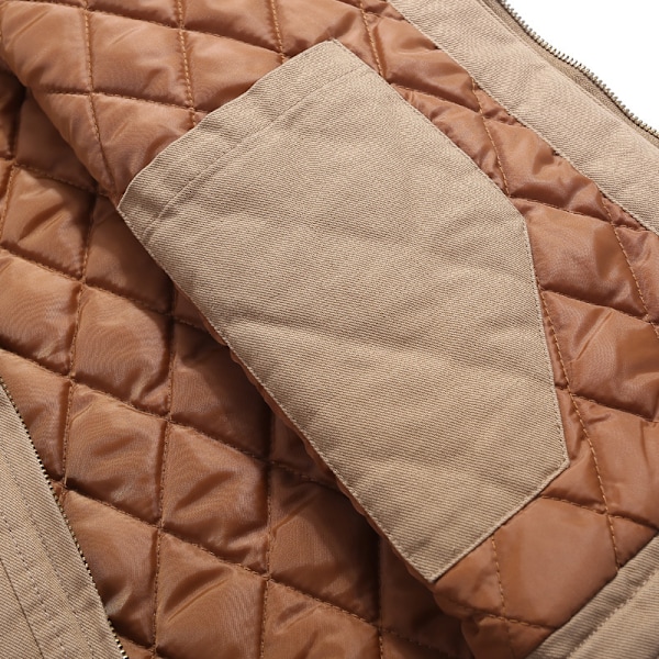 Herrar Full-Zip Canvas Cross Trail Väst Khaki 4XL