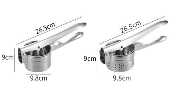 Avtakbar Fruktpresse i Rustfritt Stål, Manuell Saftpresser Thin Bottom Hole