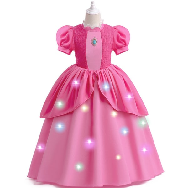 Princess Cosplay kostym för flickor Barn, Princess Dress Cosplay Outfit med tillbehör 120cm