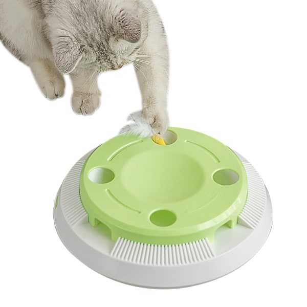 Elektrisk kattleksak, interaktiv leksak för katter med utbytbara fjädrar