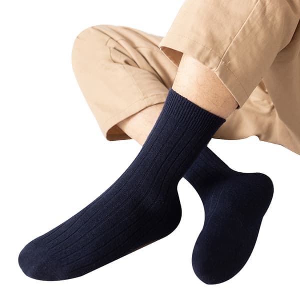 Herr 5 Par Ullstrumpor Tjocka Varma Vinterstrumpor navy blue