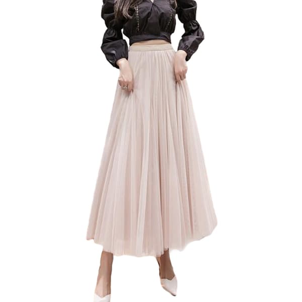 Midilengde Høytaljet Halv-Saree Apricot