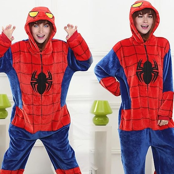 Onesies Pyjamas Unisex Vuxen Barn för Kvinnor Män Djurdräkt Cosplay Halloween Nattkläder Adult S