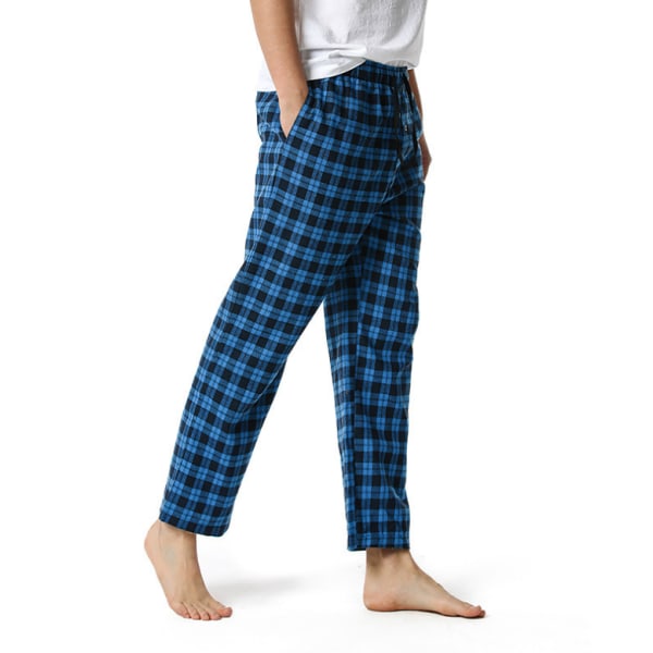 Supermjuka pyjamasbyxor i bomull för män dark blue S