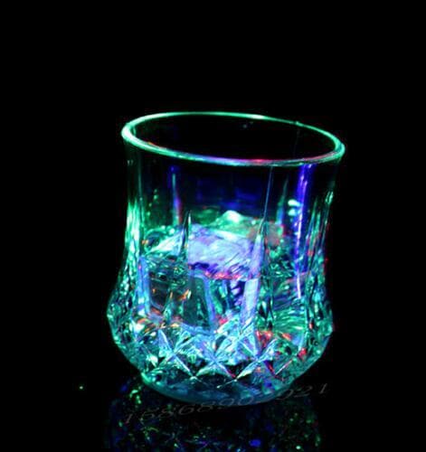 2 stk LED nattlysende vinglass White