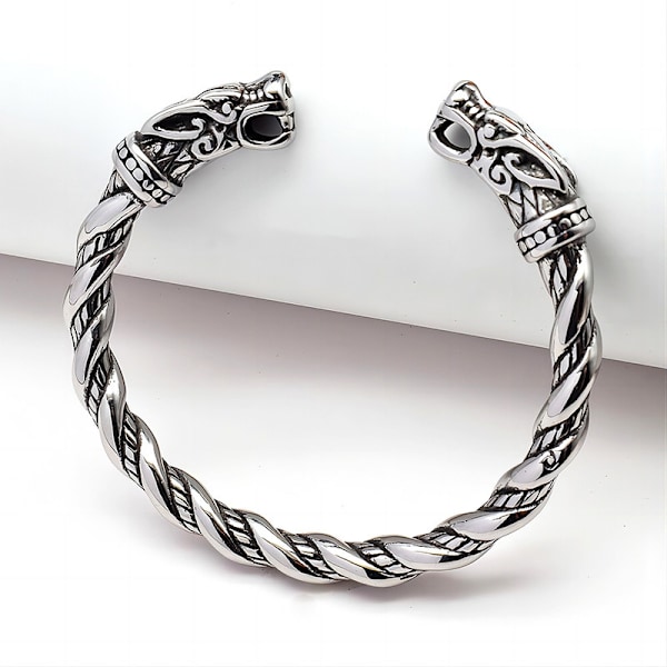 Tungt Vikingarmbånd i rustfrit stål til mænd og drenge A