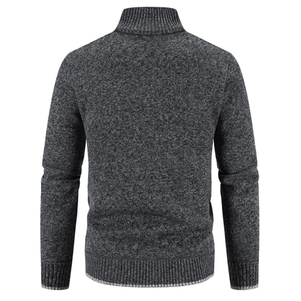 Stickade Casual Cardigans för män Dark Grey M