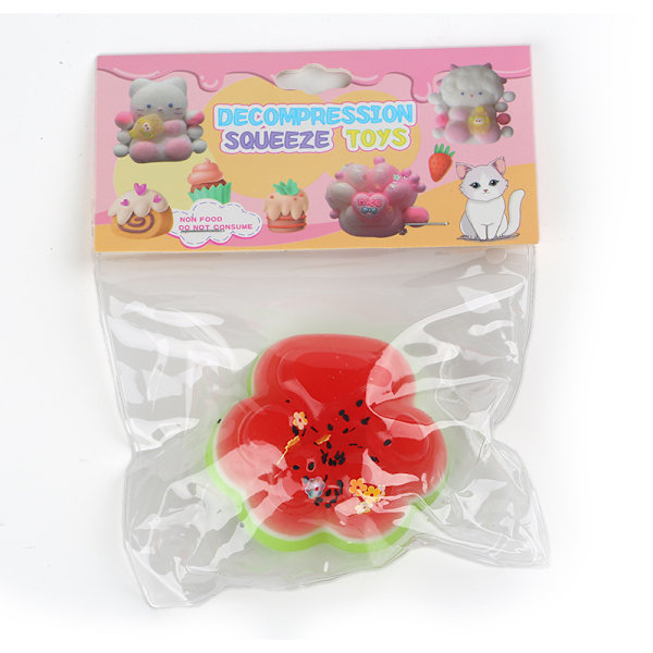 Paw Squishy för Barn och Vuxna, Luddig Katttass Squishy Leksak Red
