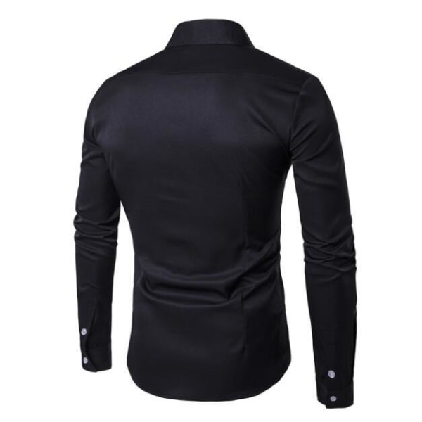 Klänningskjortor för män Långärmad skjorta black M