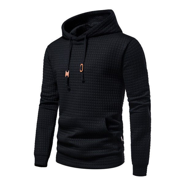 Långärmad tröja för män Casual hoodies black 2XL