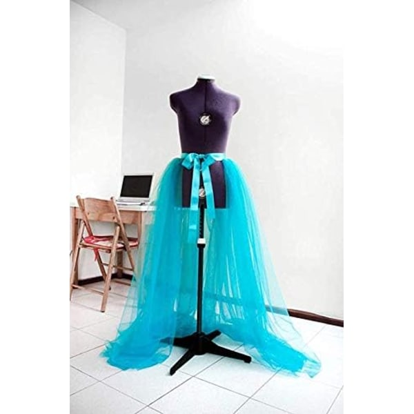 Kvinders Tulle Tutu Lange Skørter Bryllup Maxi Kjole Blue
