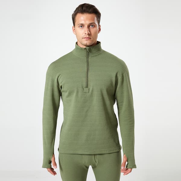 Män's Termisk Underkläder Långa Byxor Set Green S