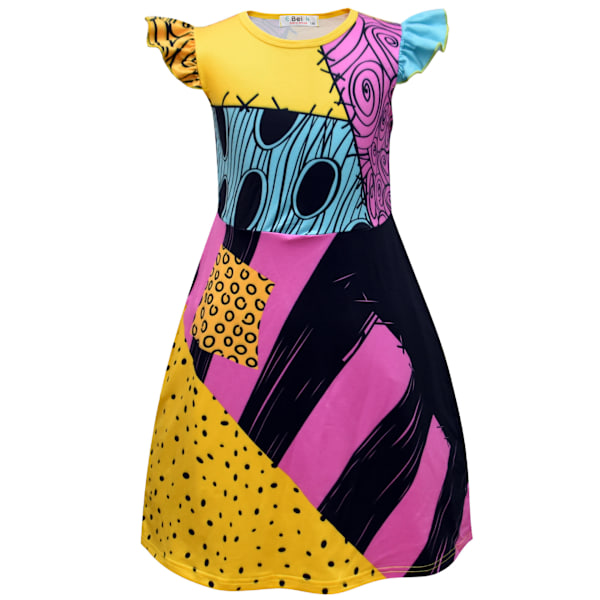 Tyttöjen Mekko Hihaton Piirretty Rento Mekko Halloween Joulujuhla Mekko 110