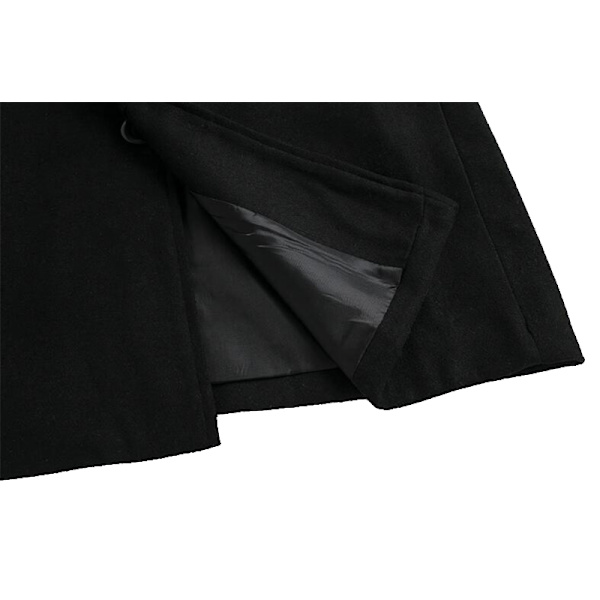 Mænds Trenchcoat i Uldblænding, Slank Pasform, Overfrakke Dark Grey XS