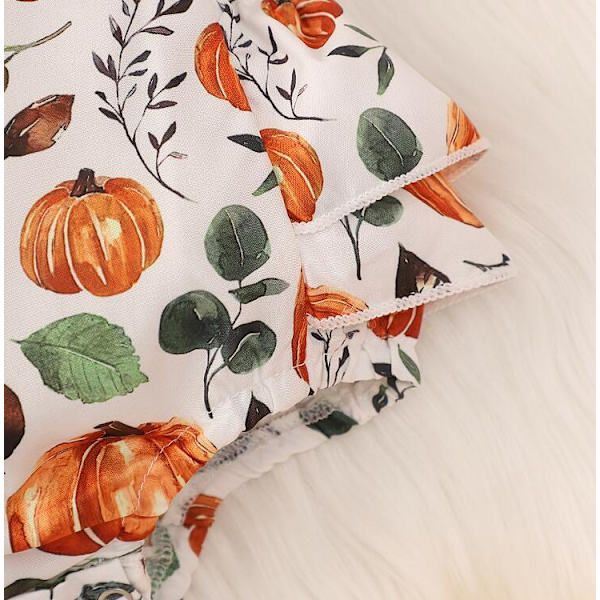 Babytytön Halloween-kurpitsakuvioinen body White 80CM