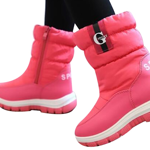 Lumennet Lumikengät Pojille Tytöille Lämpimät Vedenpitävät Liukastumattomat Talvikengät Pink 33