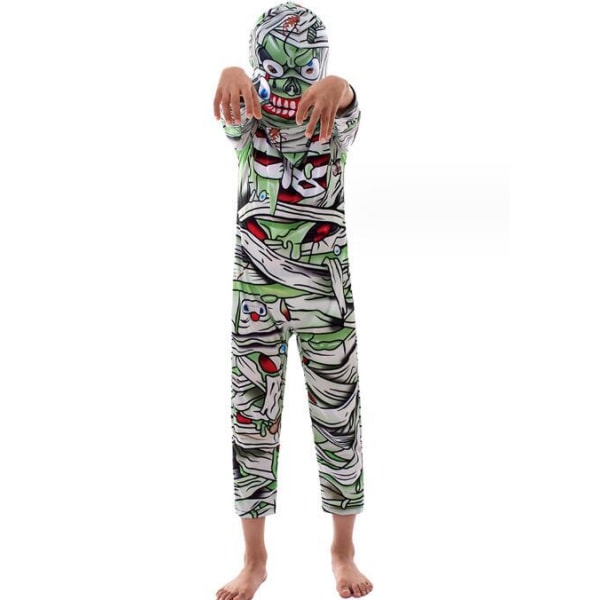 Grønn Mumie Jumpsuit Barn Halloween Kostymer S