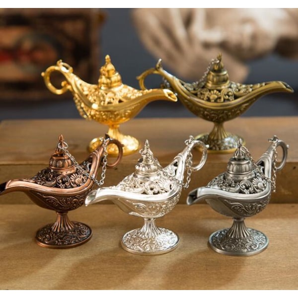 Aladdin Lampe Metall Håndverk Kreativ Pynt Bronze