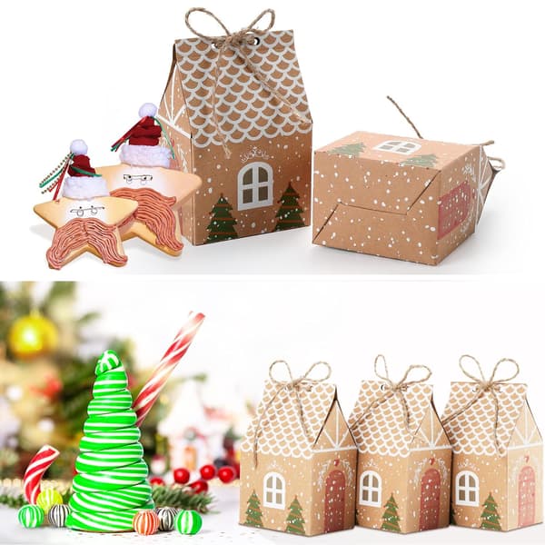 50-pack Julklappsförpackningar, Julkraftpappersgodisaskar