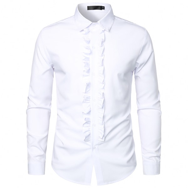 Franska manschettskjortor för män White S