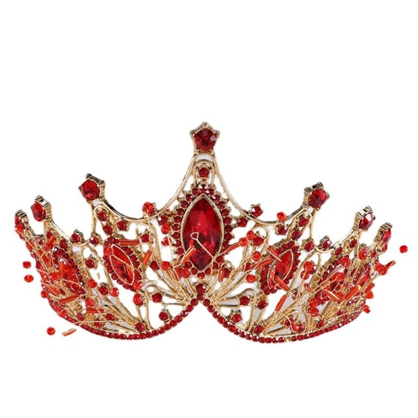 Bröllopskrona för kvinnor Queen Crowns red